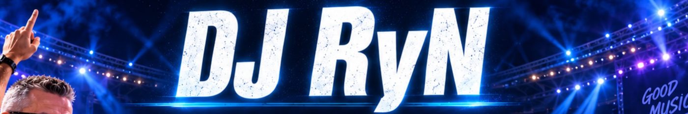 Bannerul canalului YouTube DJ RyN cu lumini de festival